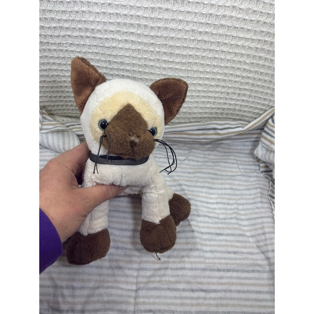 [Y2K]‎ Kids Ganz Webkinz Siamese Cat Plush Small Cream Brown HM160
